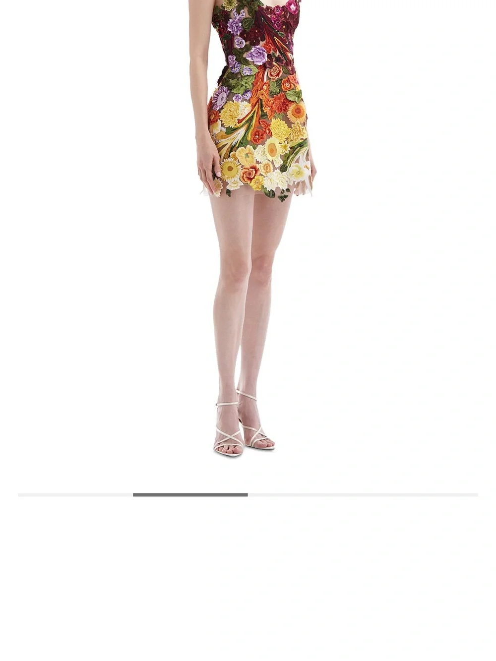 OSCAR DE LA RENTA
Strapless Floral Embroidered Mini Dress - Picture 4 of 4